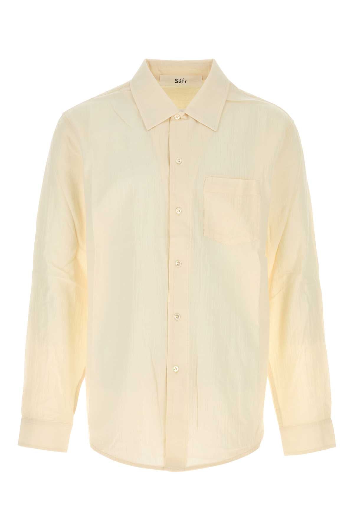 Sefr Men Ivory Voile Leo Shirt SEFR