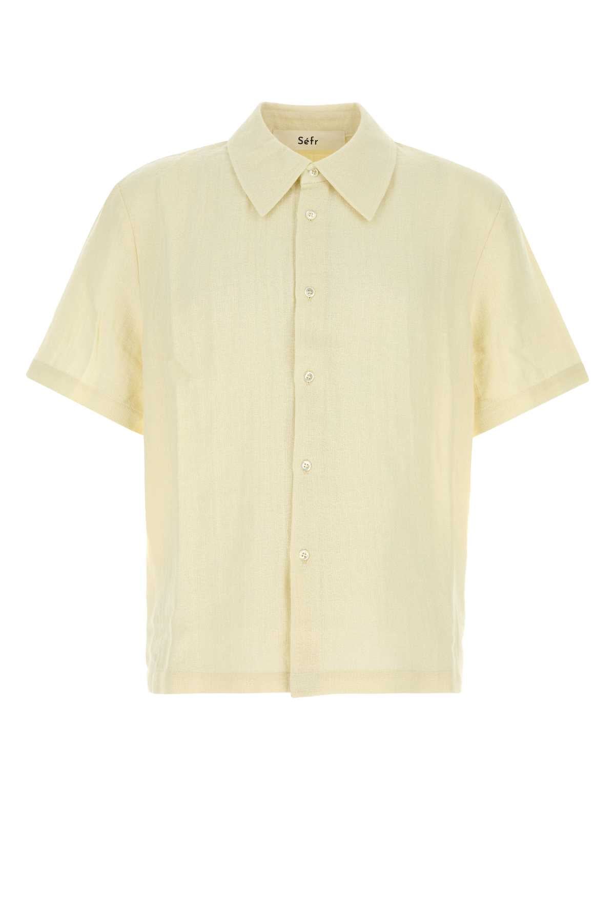 Sefr Men Cream Linen And Cotton Dayot Shirt SEFR