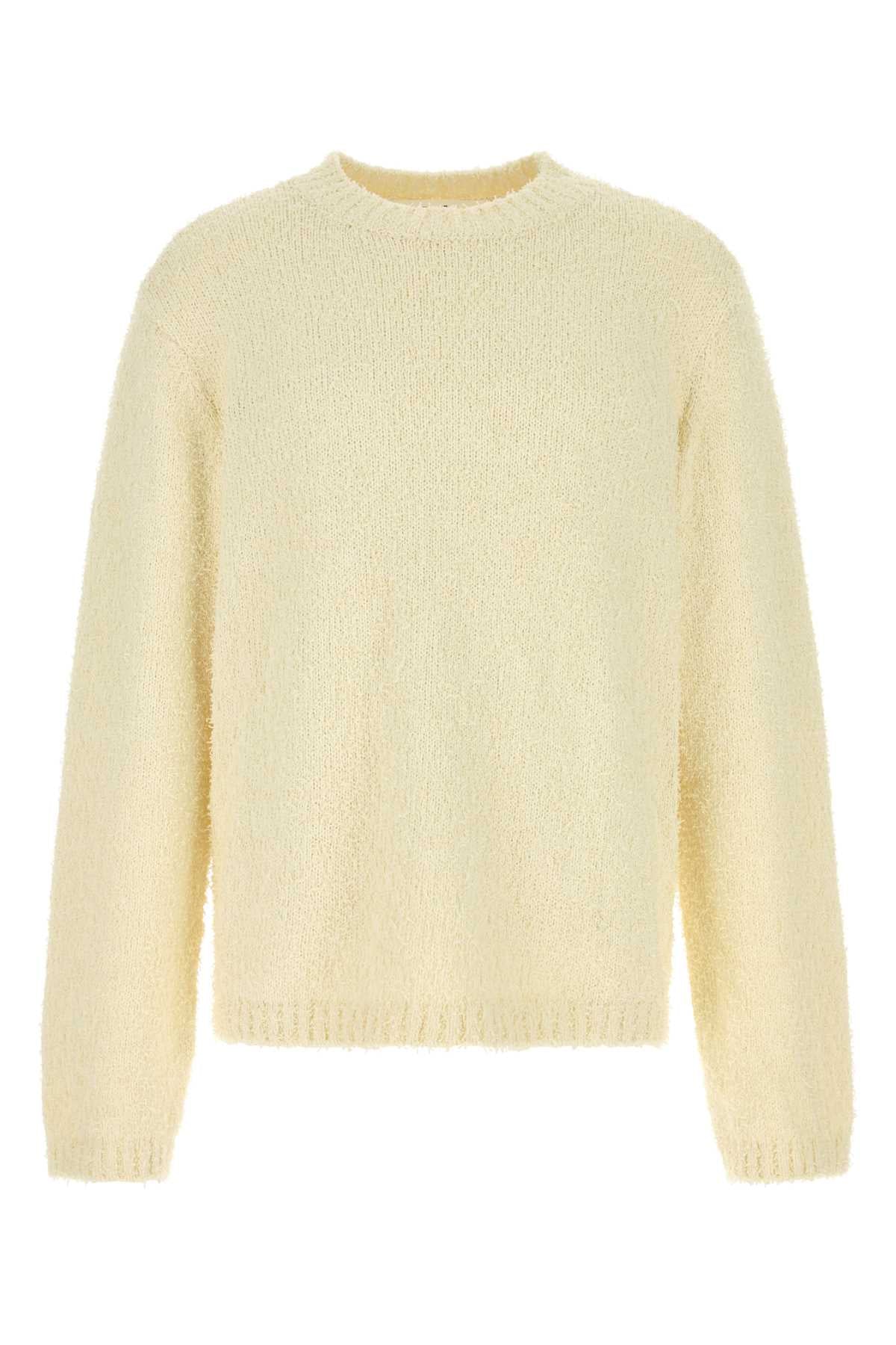 Sefr Men Ivory Cotton Blend Oversize Odilon Sweater SEFR