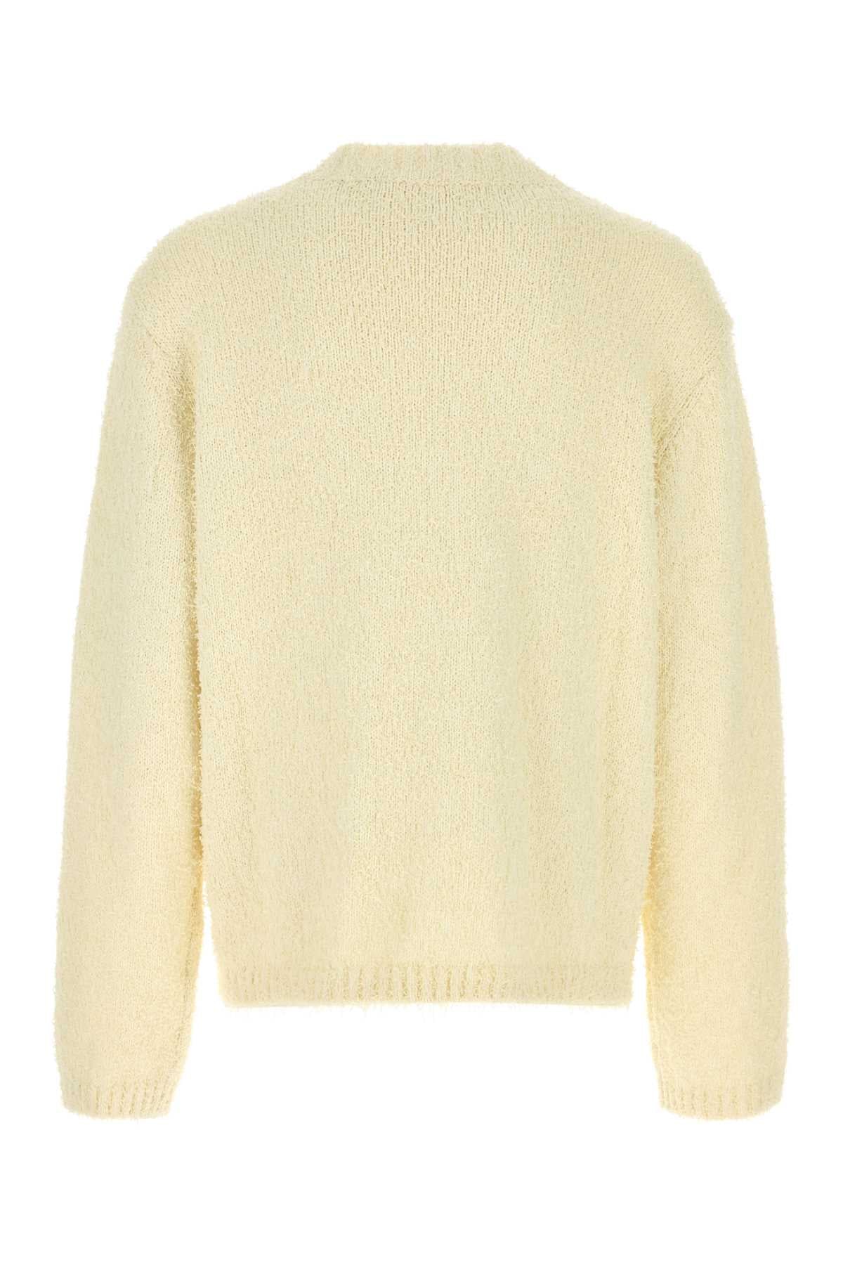 Sefr Men Ivory Cotton Blend Oversize Odilon Sweater SEFR
