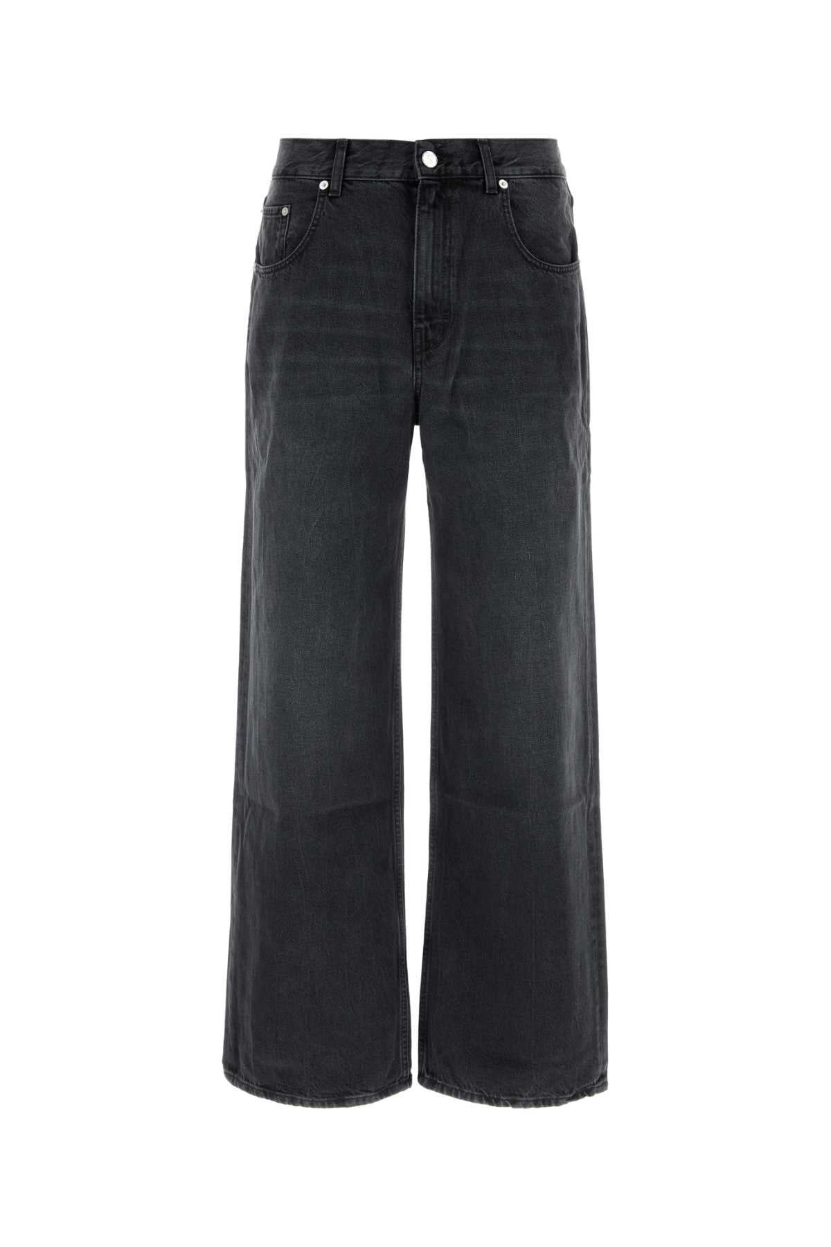 Sefr Men Black Denim Wide-Leg Jeans SEFR