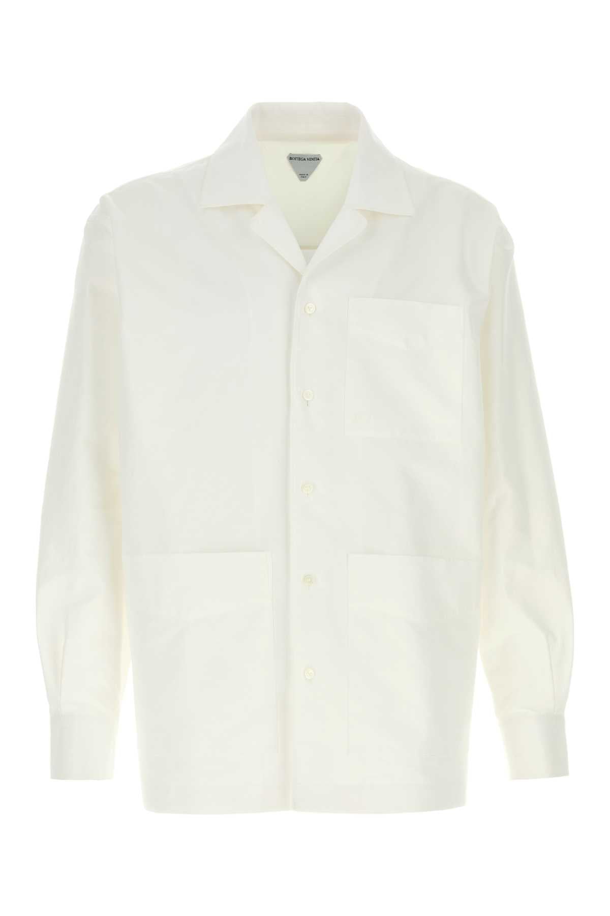 Bottega Veneta Men White Cotton Shirt BOTTEGA VENETA