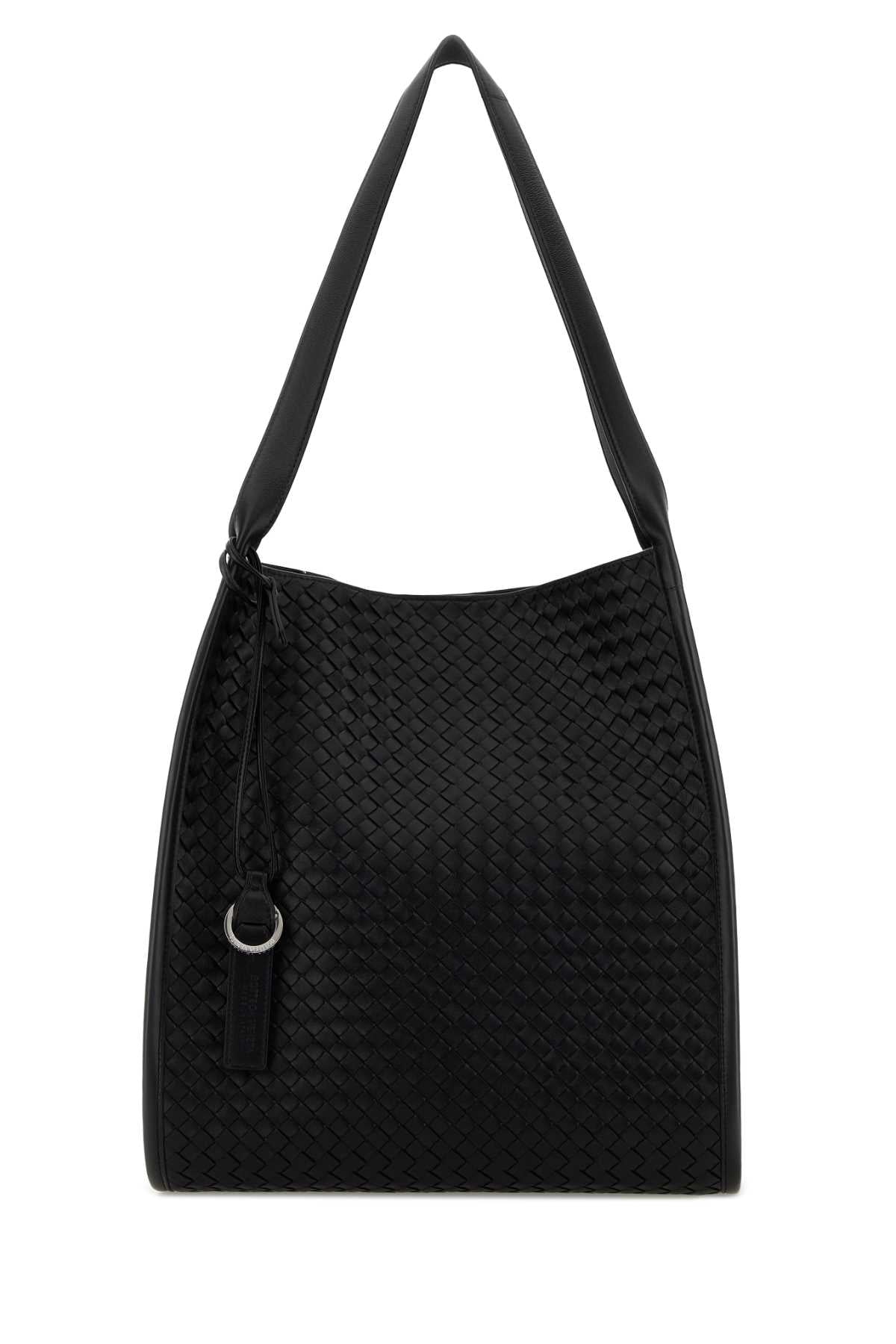 Bottega Veneta Men Black Leather Corriere Shopping Bag BOTTEGA VENETA