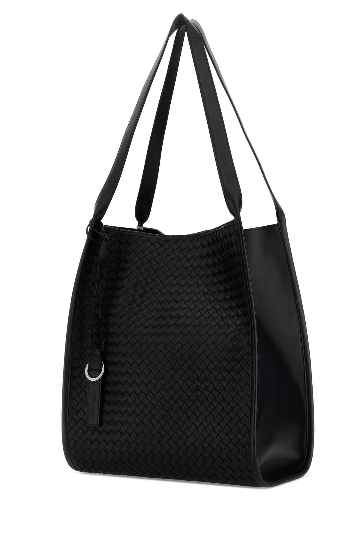 Bottega Veneta Men Black Leather Corriere Shopping Bag BOTTEGA VENETA