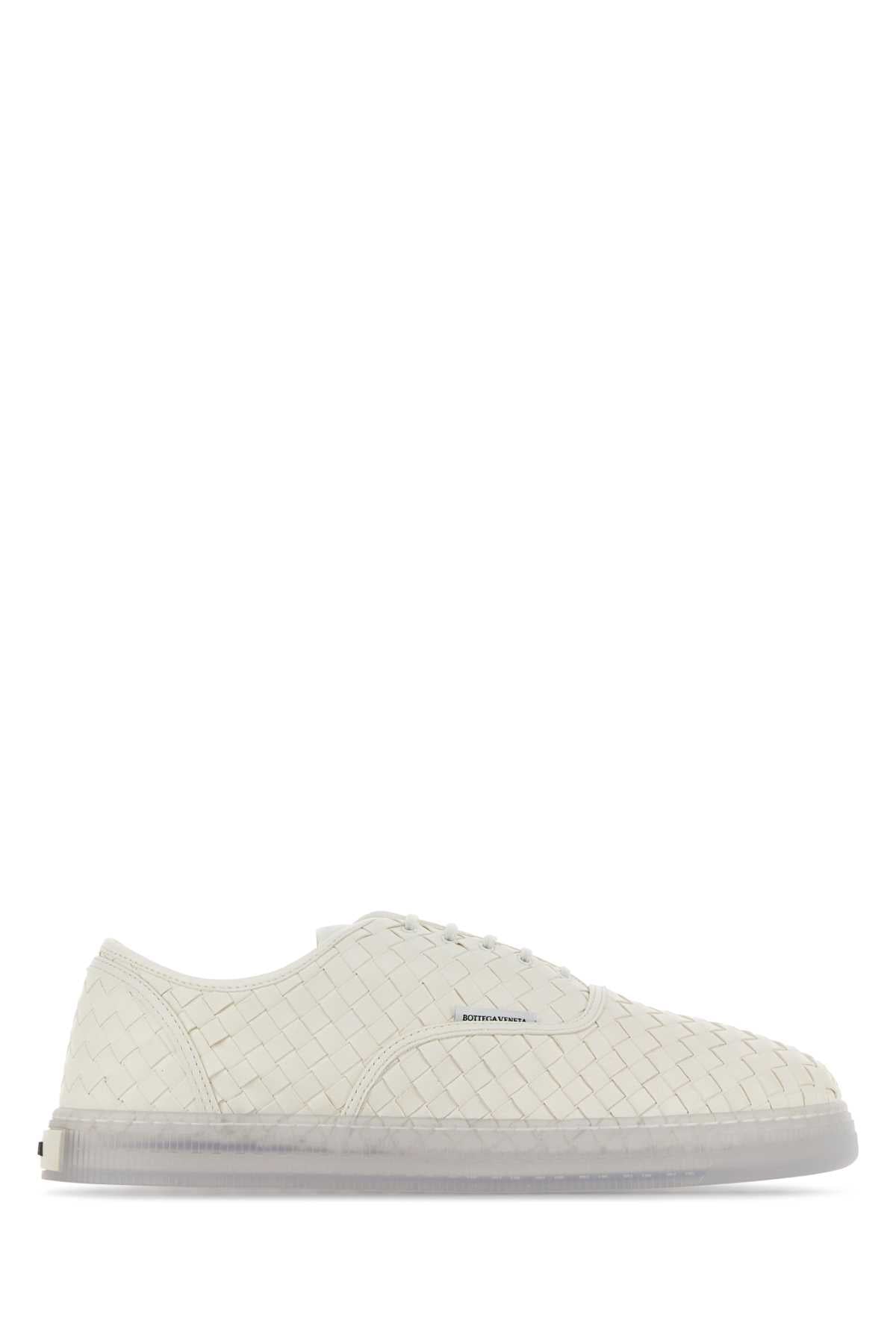 Bottega Veneta Men White Nappa Leather Serena Sneakers BOTTEGA VENETA