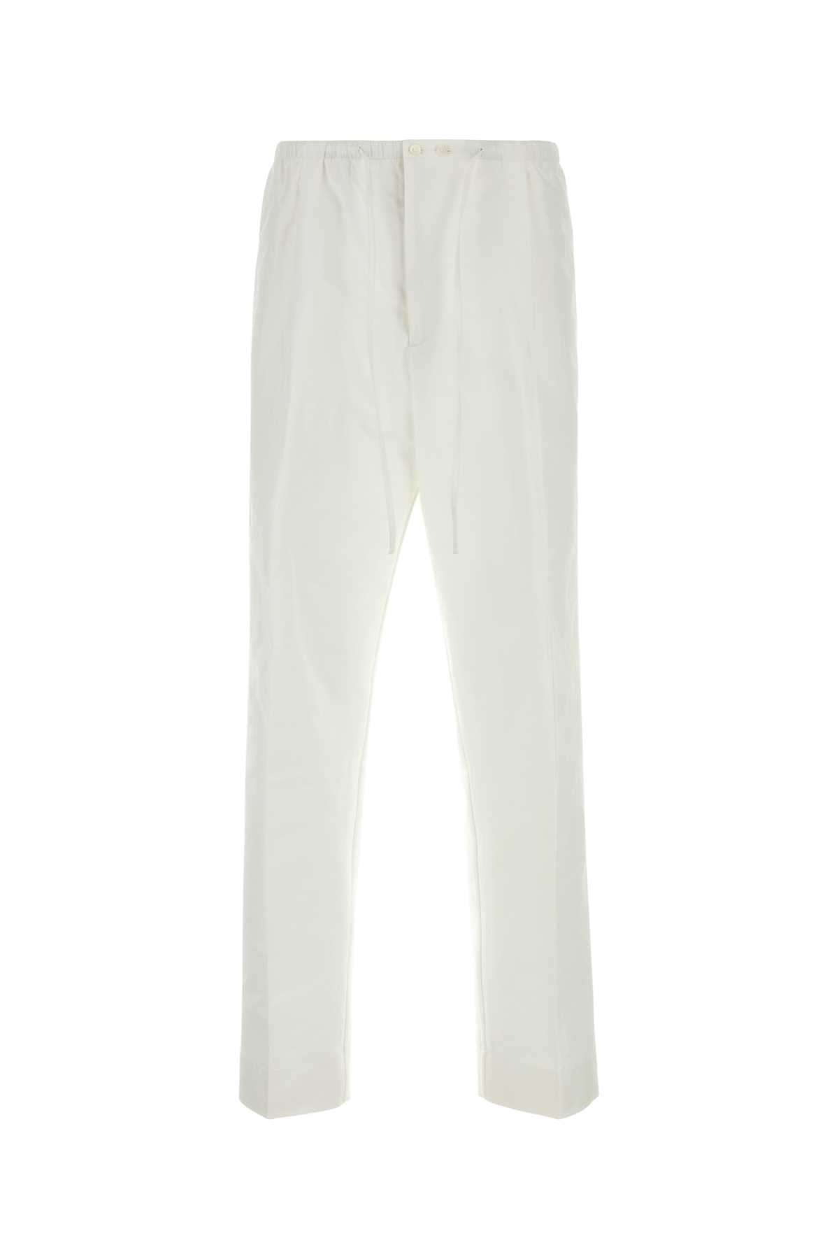Bottega Veneta Men White Cotton Pant BOTTEGA VENETA