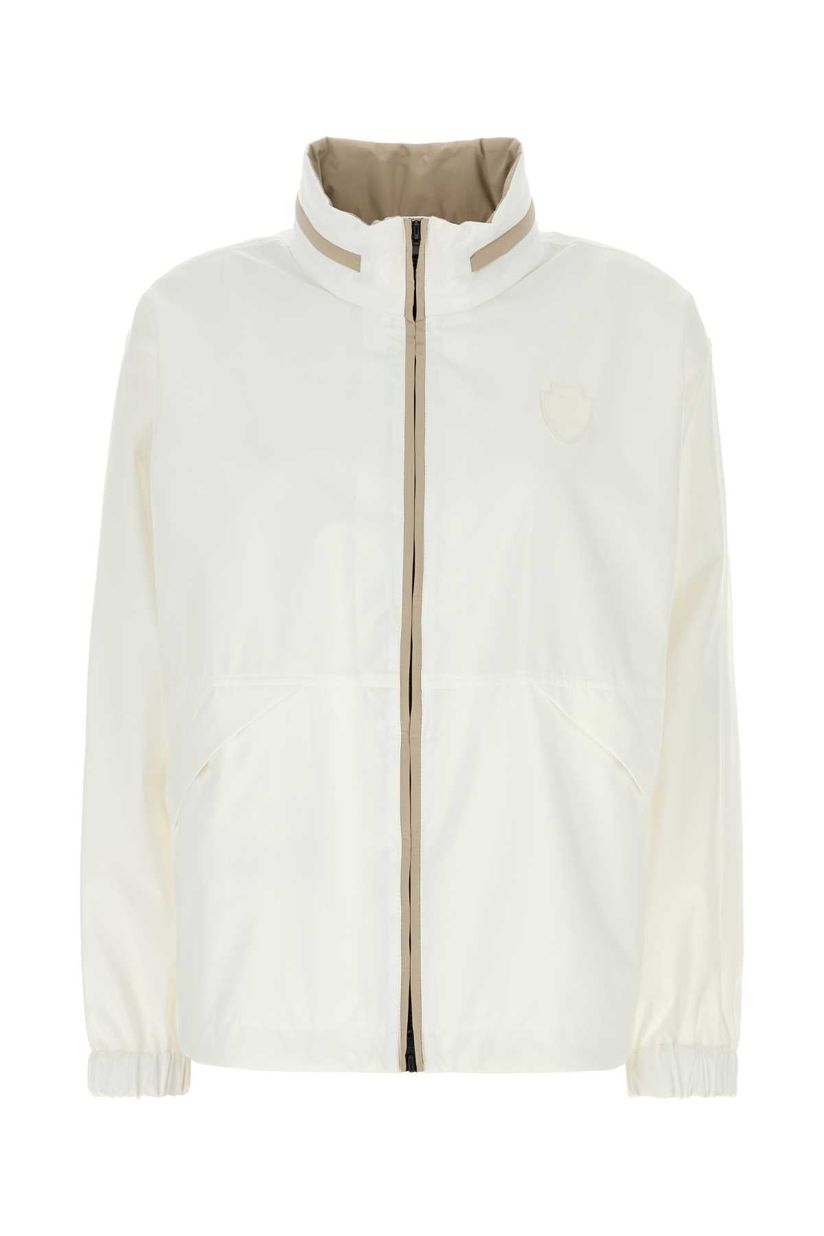 Brunello Cucinelli Women White Polyester Blend Raincoat BRUNELLO CUCINELLI