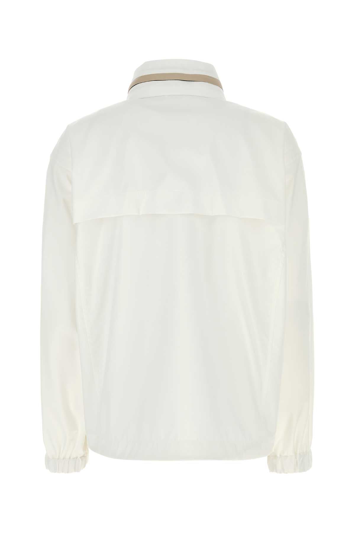 Brunello Cucinelli Women White Polyester Blend Raincoat BRUNELLO CUCINELLI