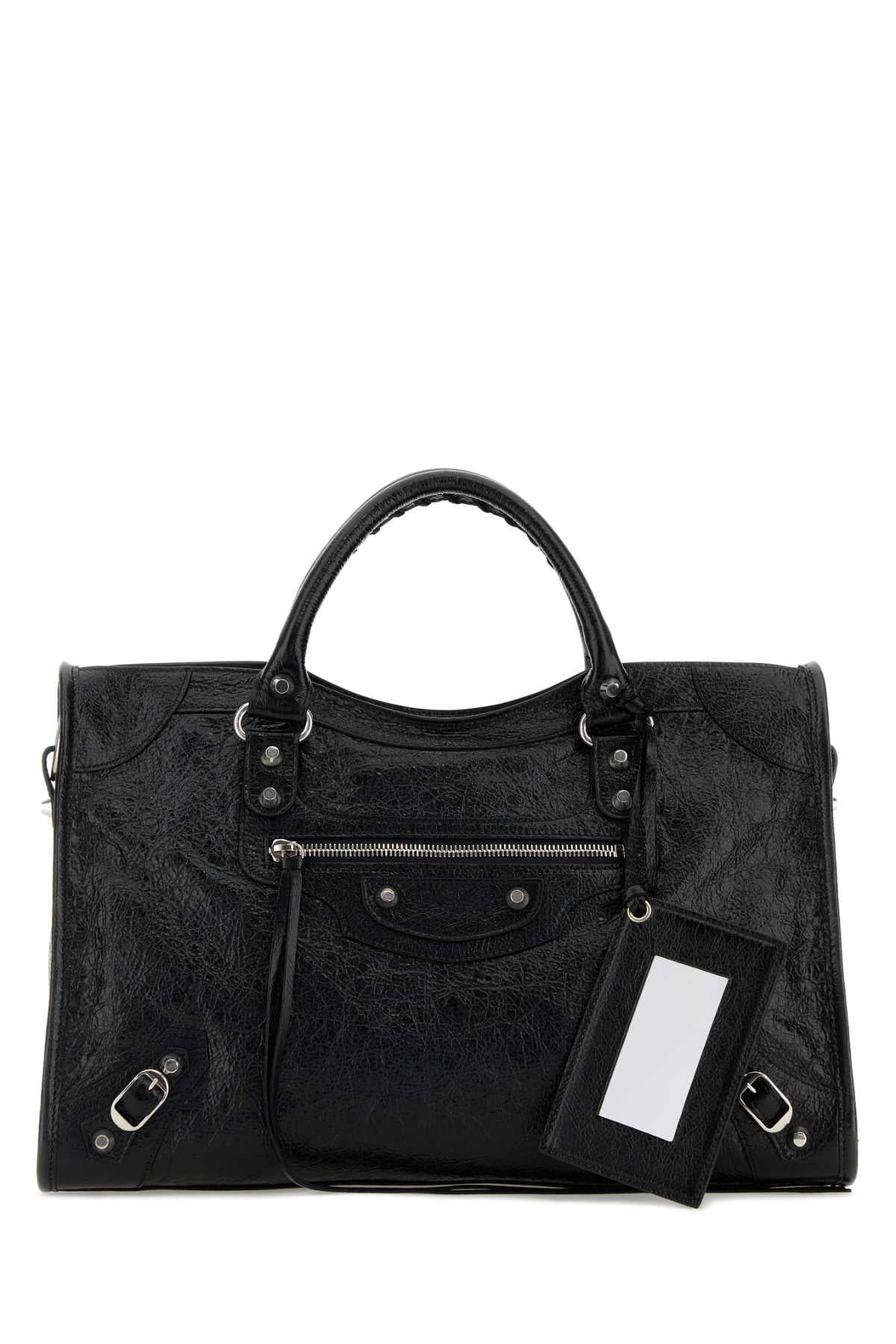 Balenciaga Women Black Leather Medium Le City Handbag BALENCIAGA