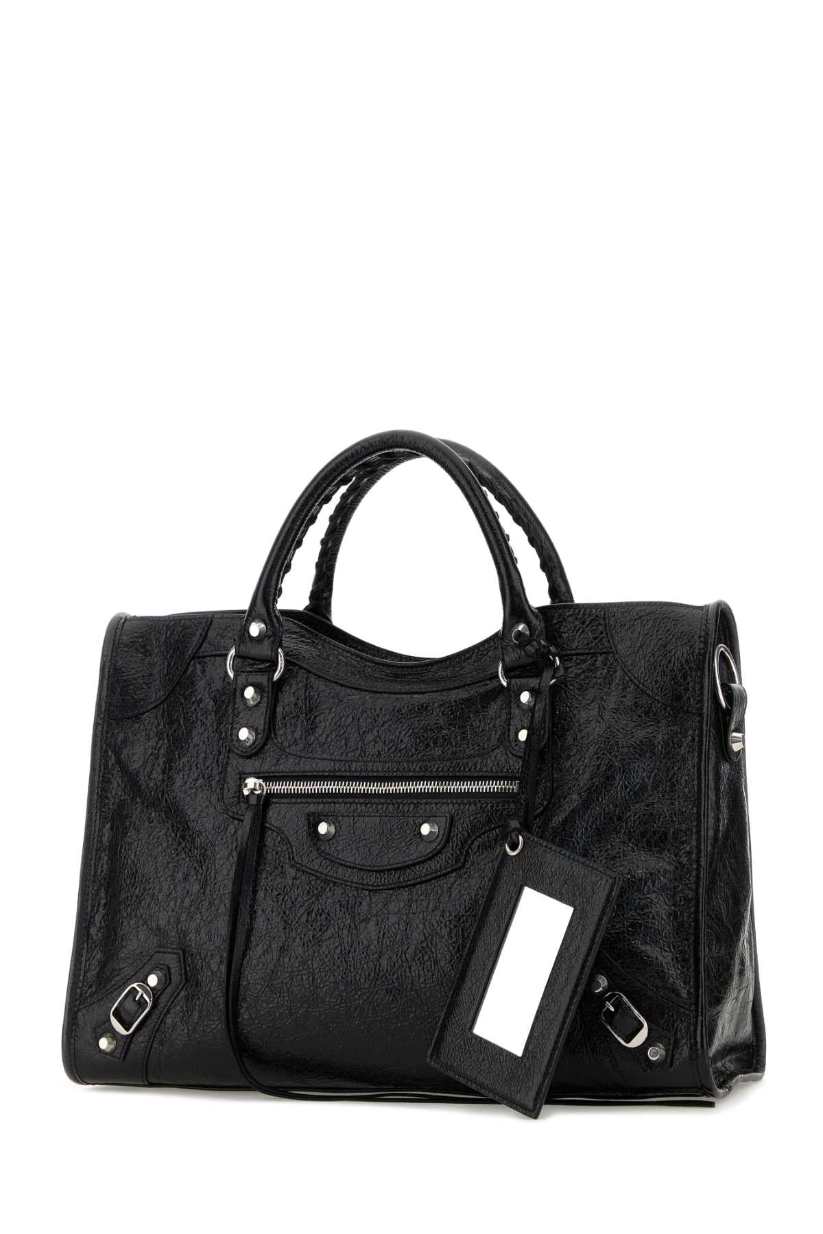Balenciaga Women Black Leather Medium Le City Handbag BALENCIAGA