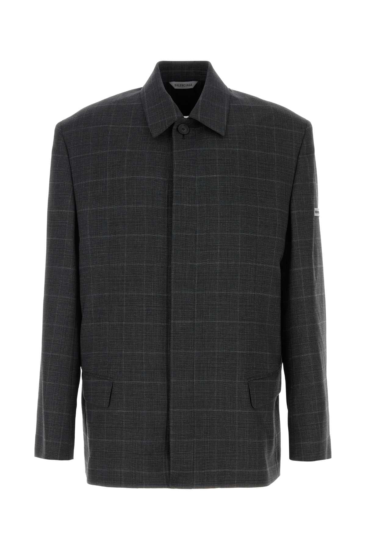 Balenciaga Men Embroidered Wool Blazer BALENCIAGA
