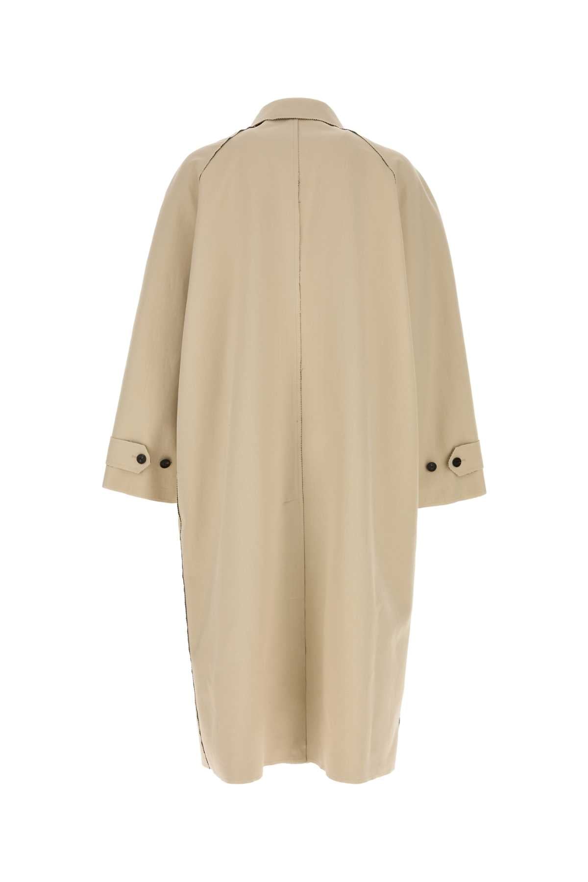 Balenciaga Men Beige Cotton Trench Coat BALENCIAGA
