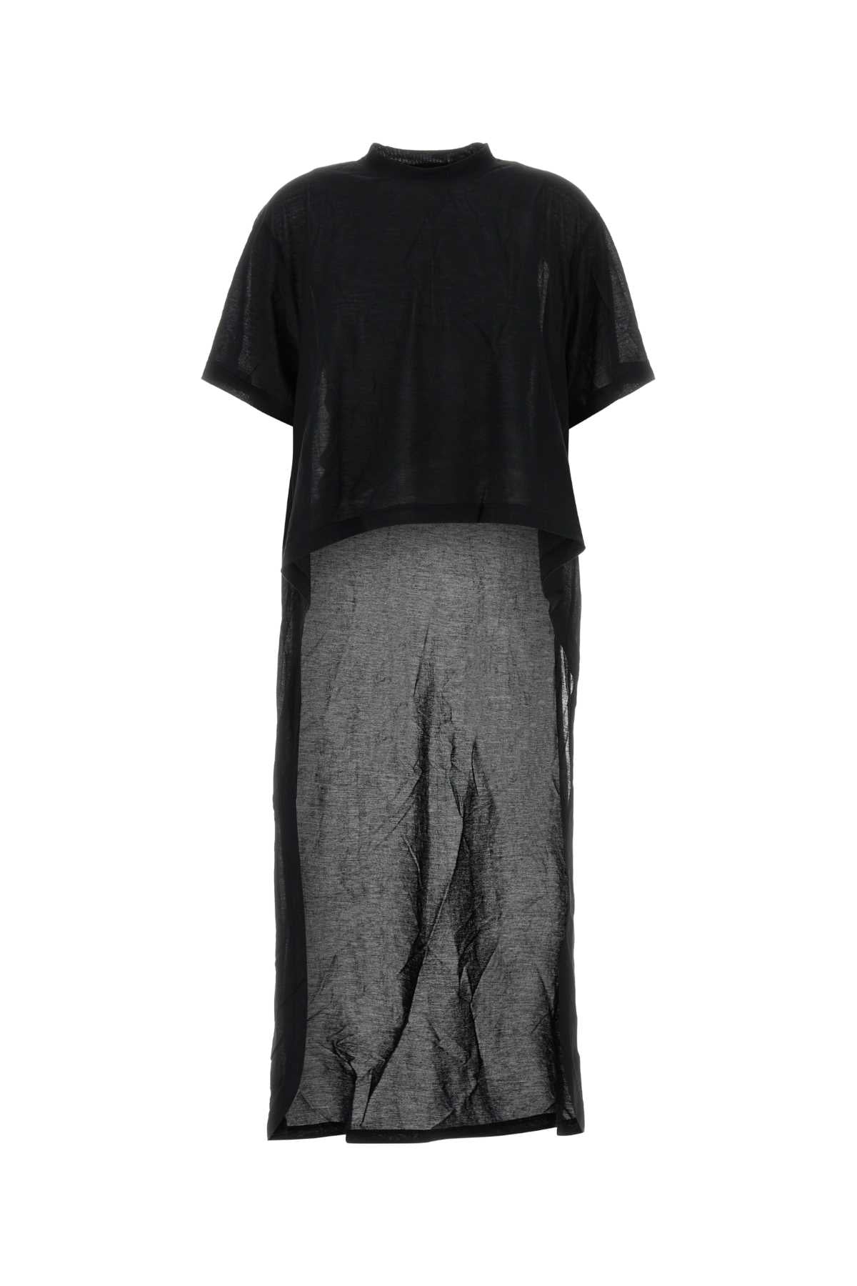 Balenciaga Women Black Cotton Blend T-Shirt BALENCIAGA
