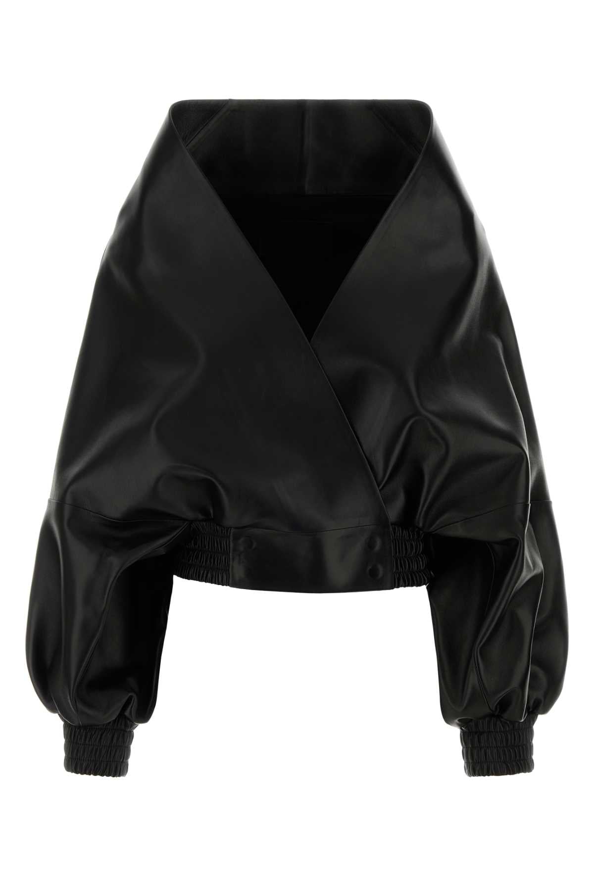 Balenciaga Women Black Leather Jacket BALENCIAGA