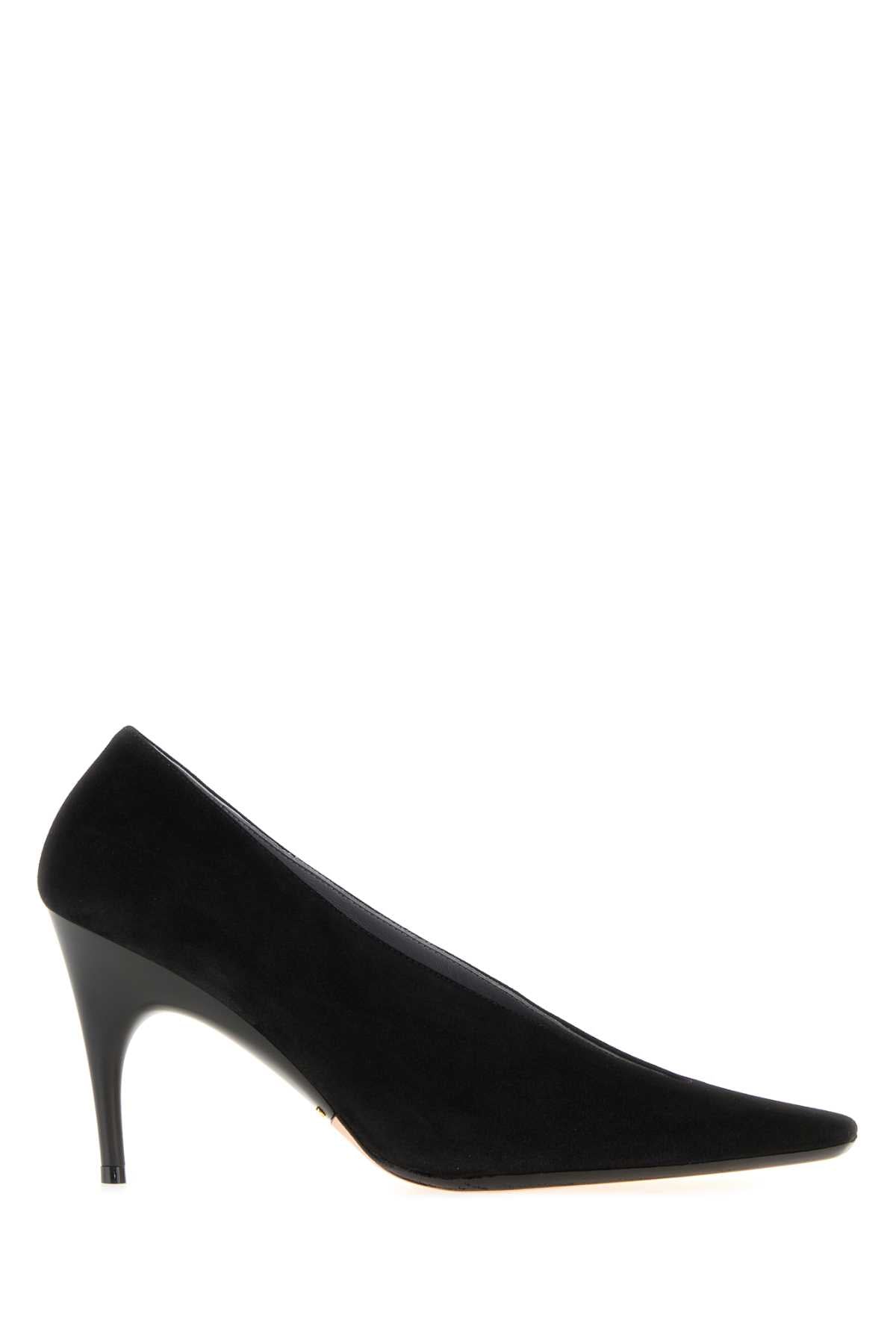 Balenciaga Women Black Suede Duchesse 90 Pumps BALENCIAGA