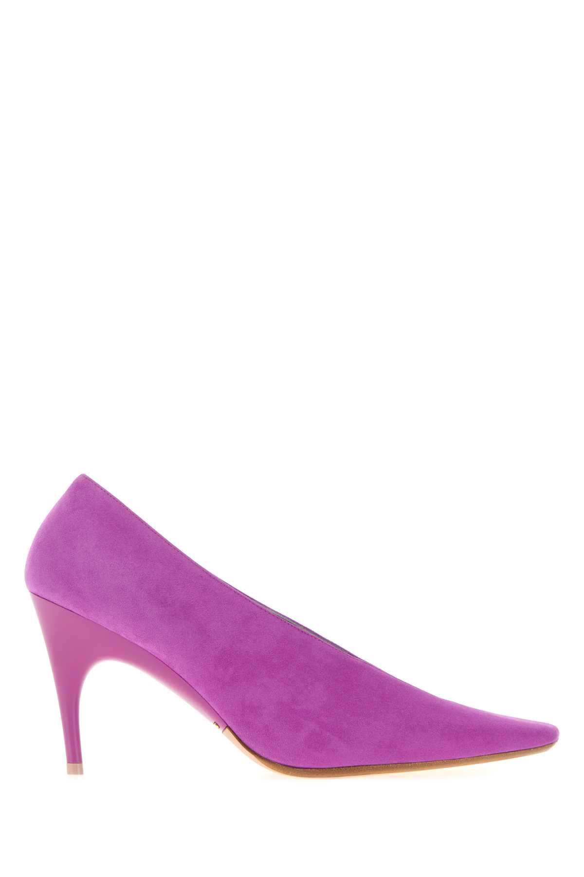 Balenciaga Women Purple Suede Duchesse 90 Pumps BALENCIAGA