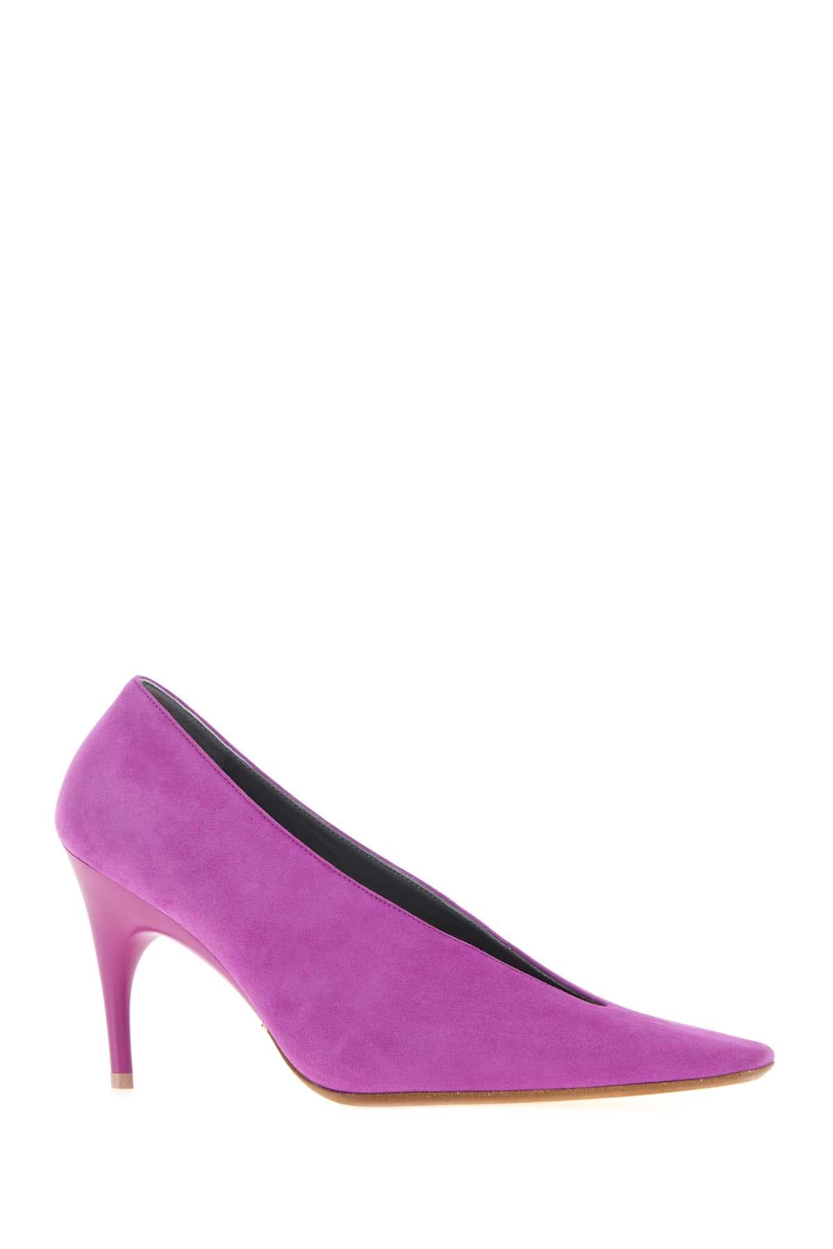 Balenciaga Women Purple Suede Duchesse 90 Pumps BALENCIAGA