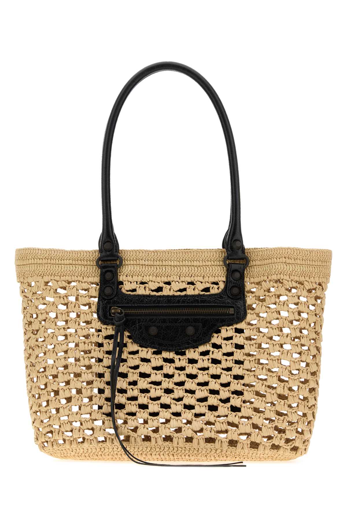 Balenciaga Women Raffia Medium Le City Bucket Bag BALENCIAGA