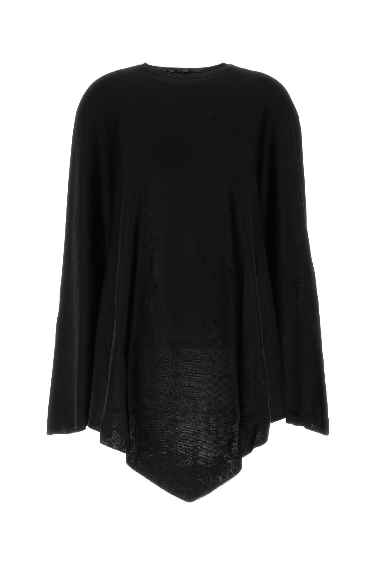 Balenciaga Women Black Stretch Viscose Blend Cape BALENCIAGA