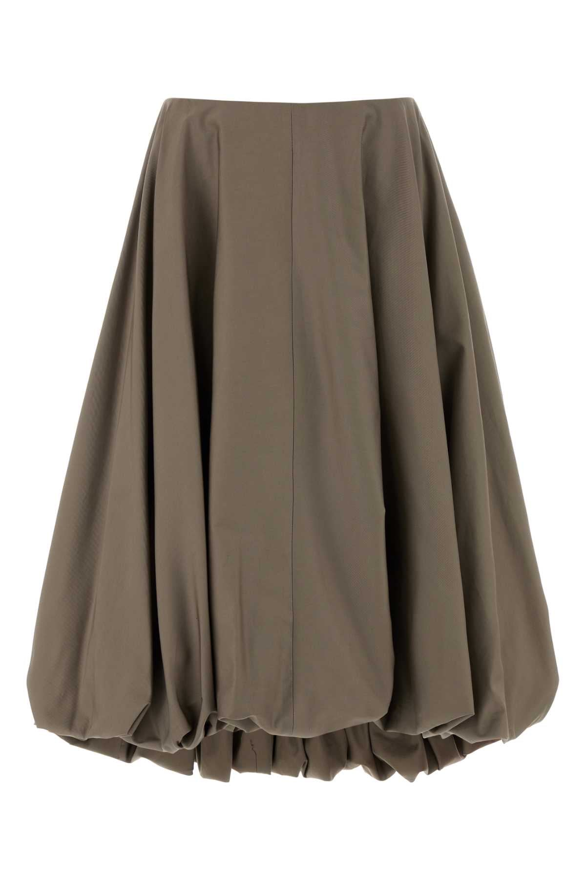 Balenciaga Women Mud Gabardine Skirt BALENCIAGA