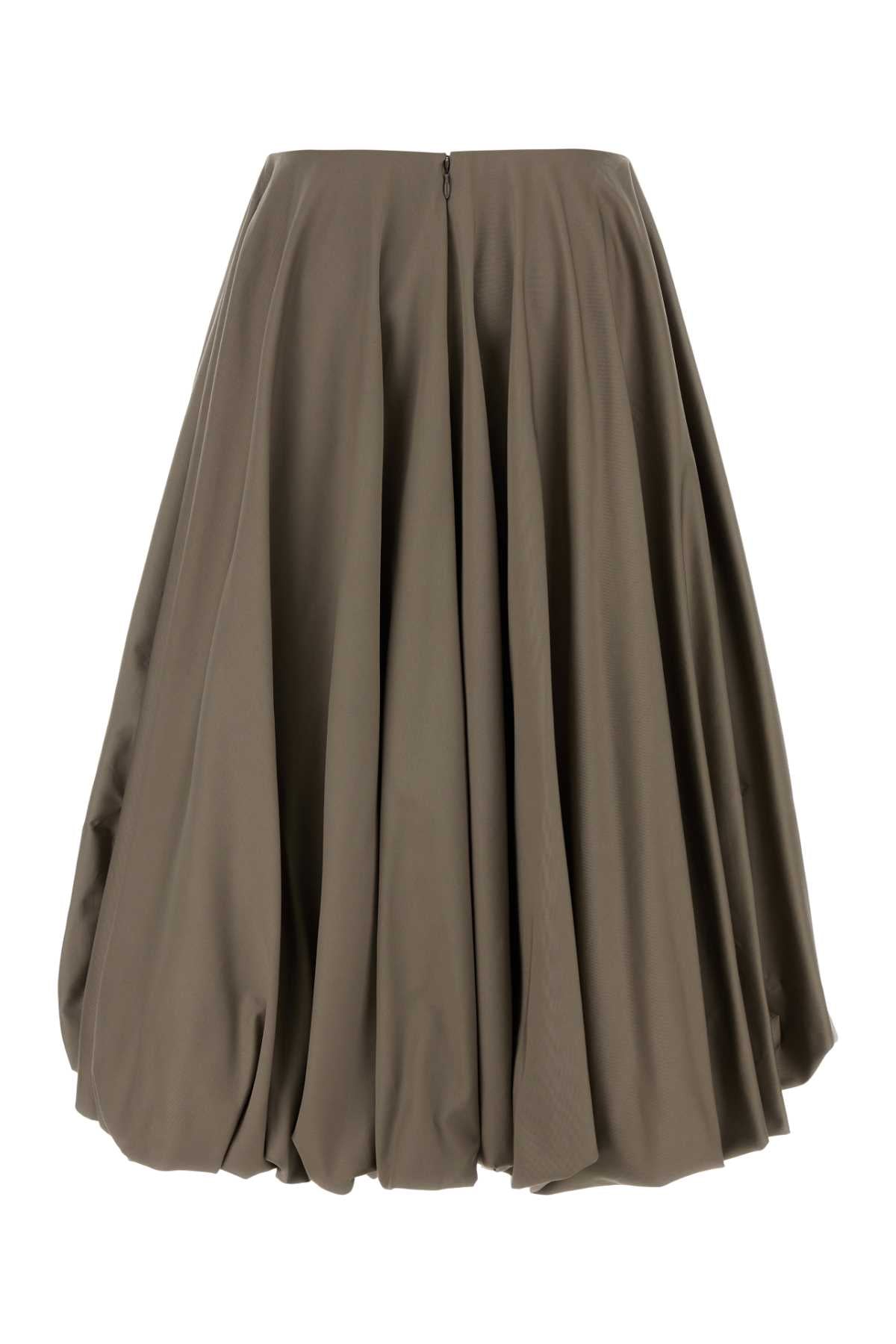 Balenciaga Women Mud Gabardine Skirt BALENCIAGA