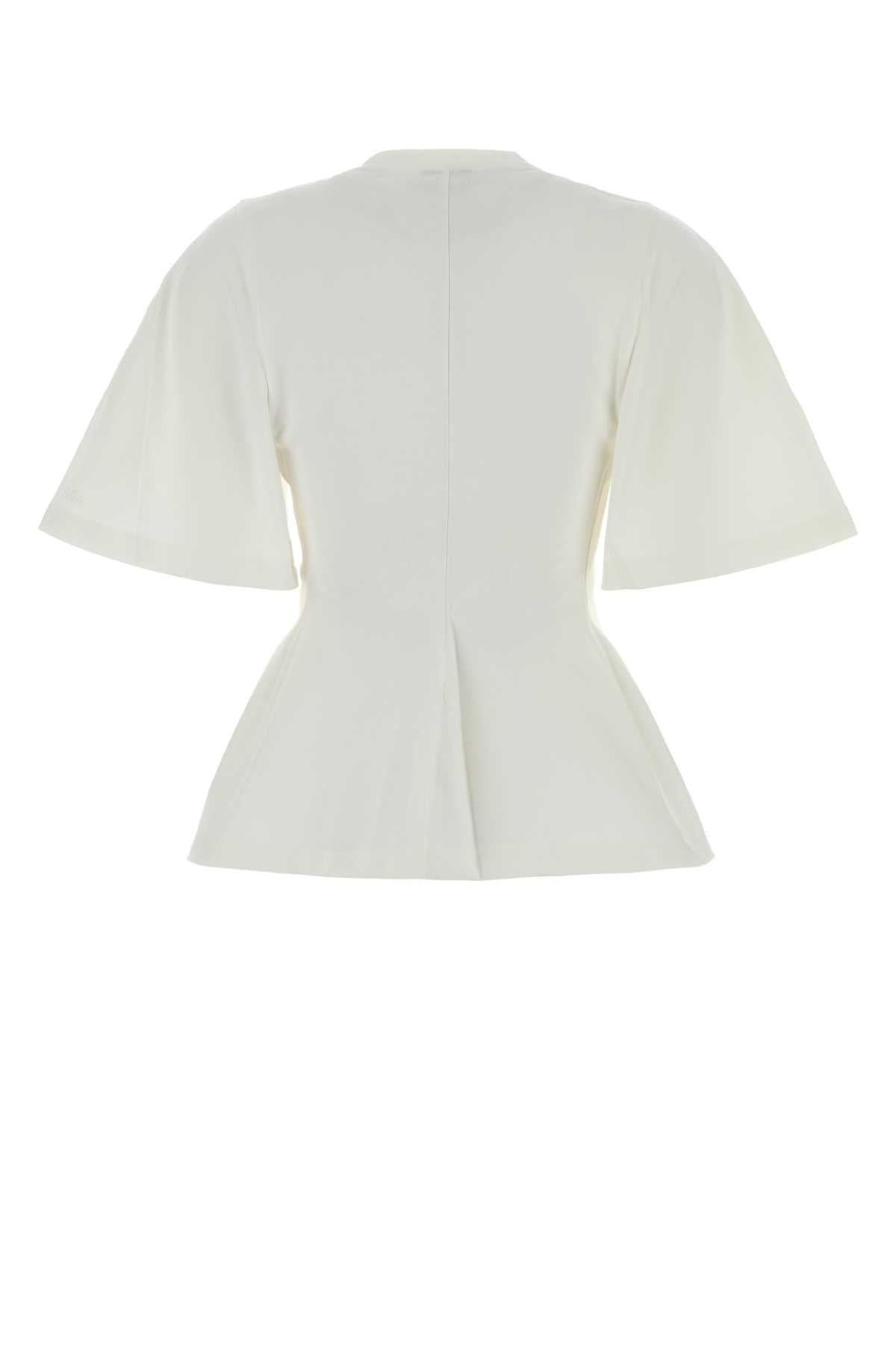 Balenciaga Women White Cotton T-Shirt BALENCIAGA