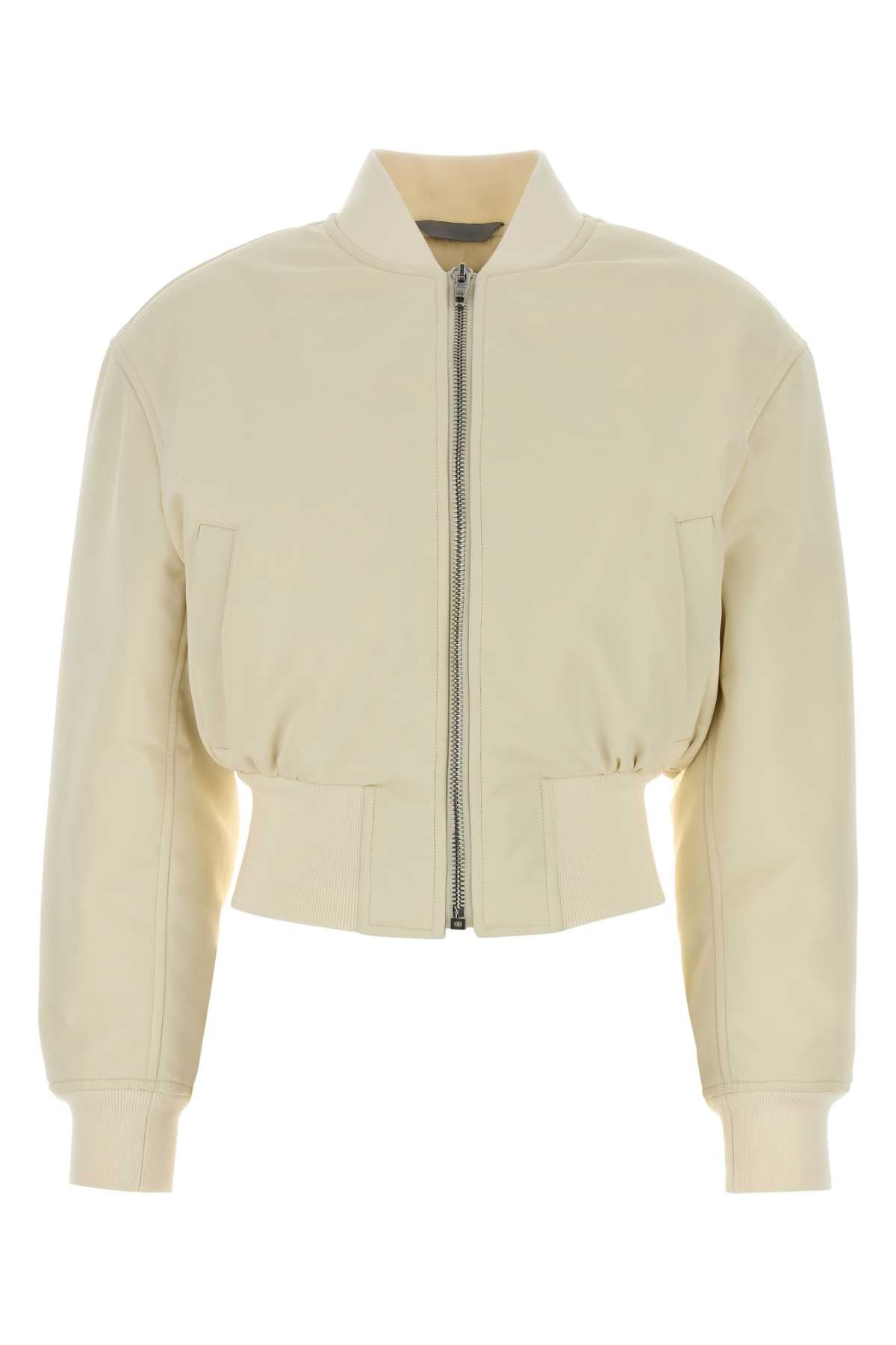 Balenciaga Women Ivory Polyester Bomber Jacket BALENCIAGA