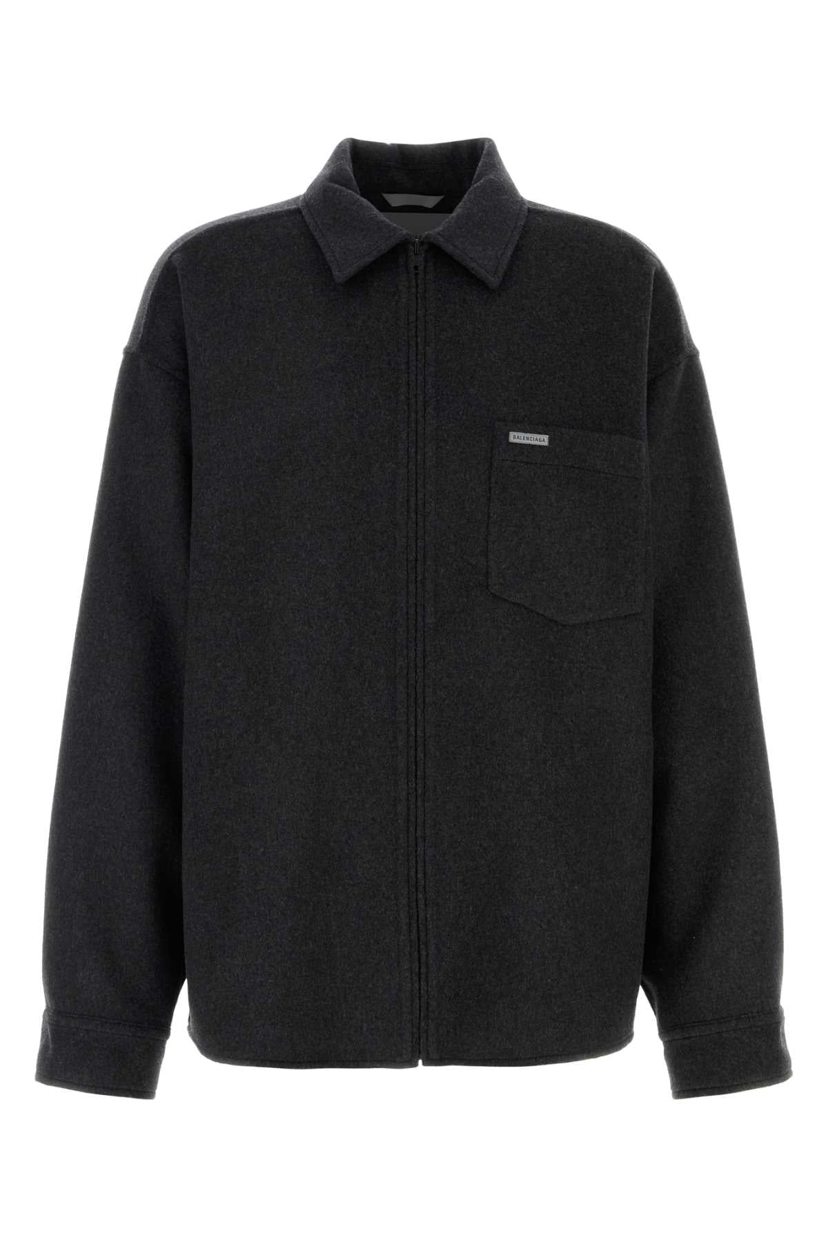 Balenciaga Men Charcoal Wool Blend Jacket BALENCIAGA