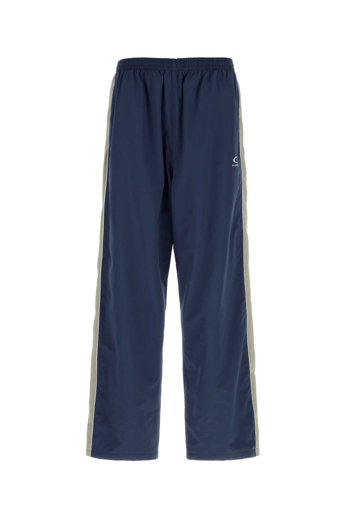 Balenciaga Men Blue Tech Fabric Joggers BALENCIAGA
