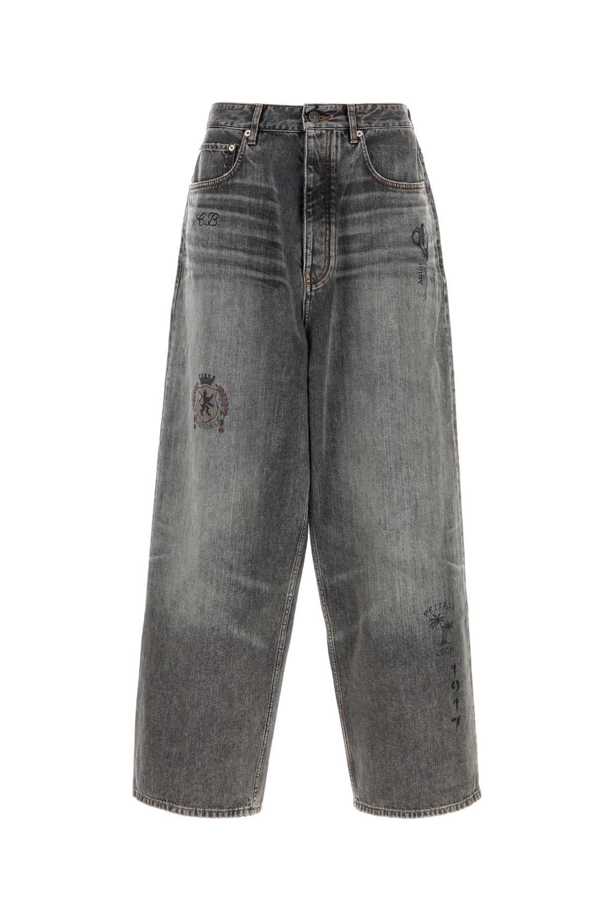 Balenciaga Men Dark Grey Denim Jeans BALENCIAGA