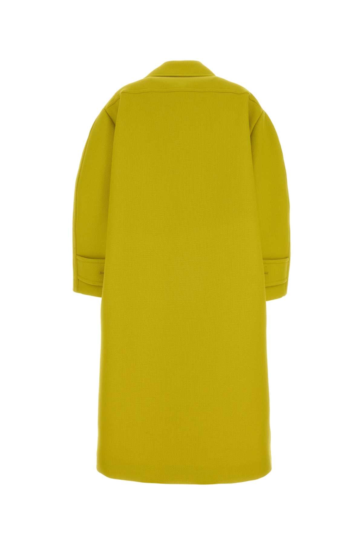 Balenciaga Women Yellow Wool Coat BALENCIAGA