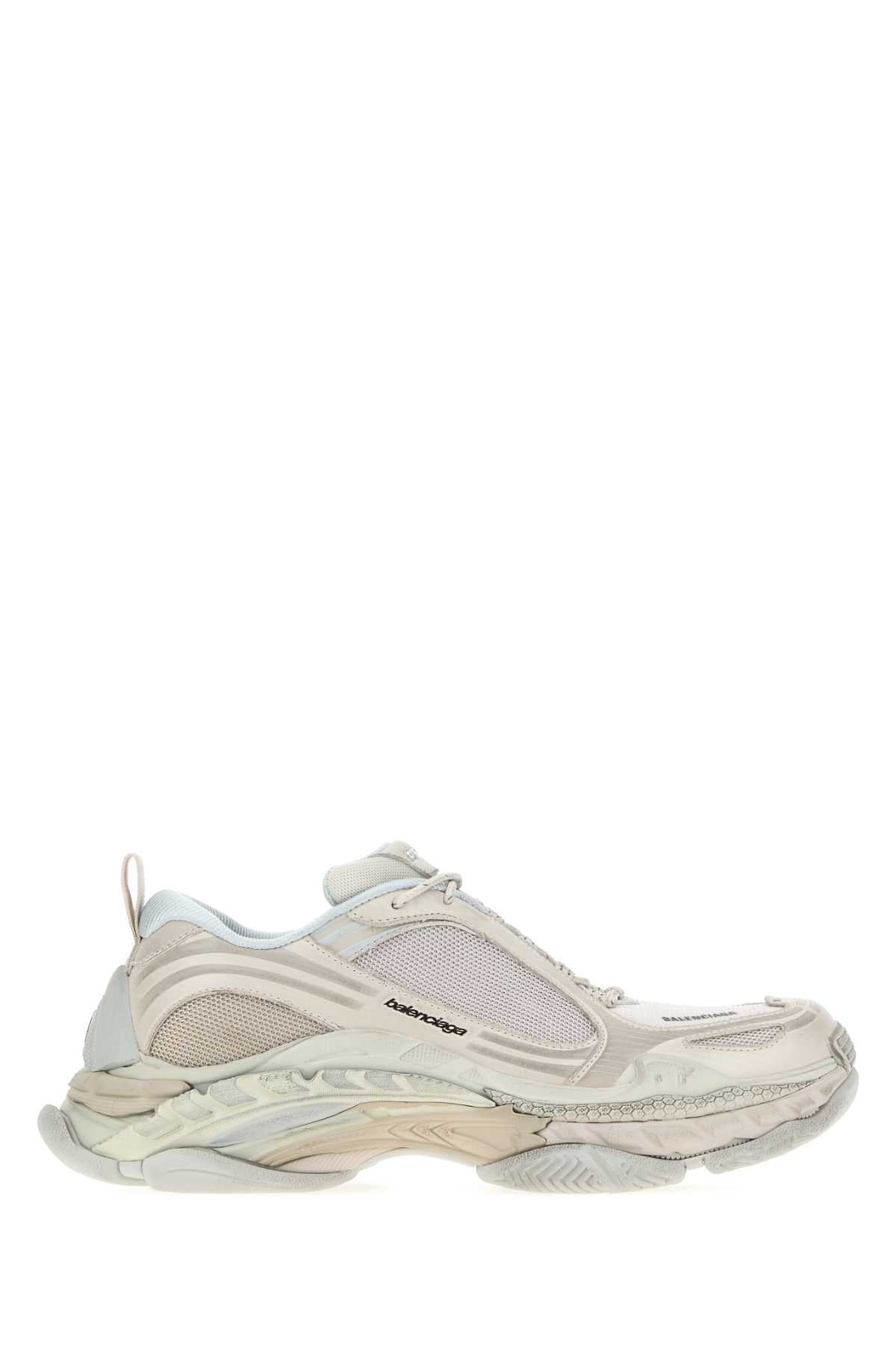 Balenciaga Women Chalk Canvas And Rubber Triple S.2 Sneakers BALENCIAGA