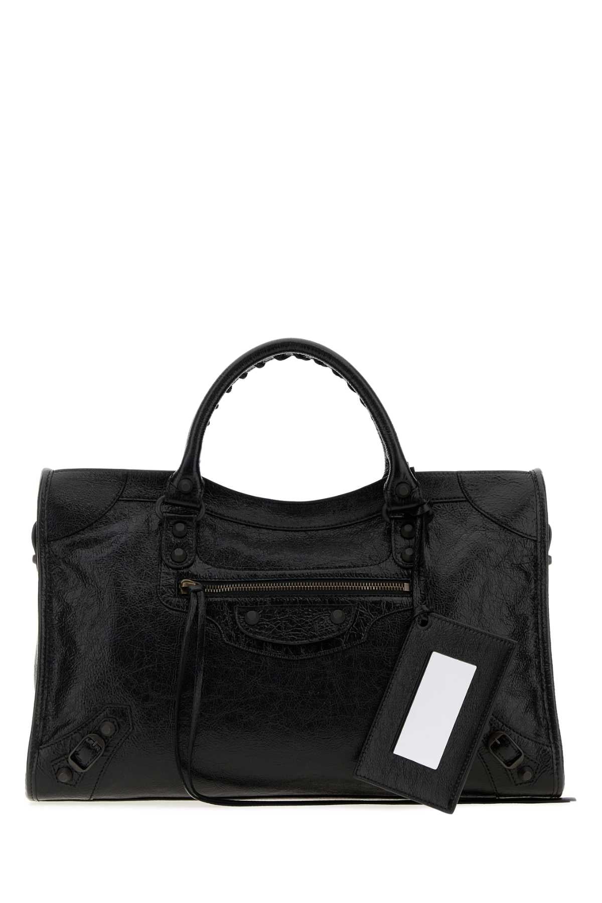 Balenciaga Women Black Leather Medium Le City Handbag BALENCIAGA