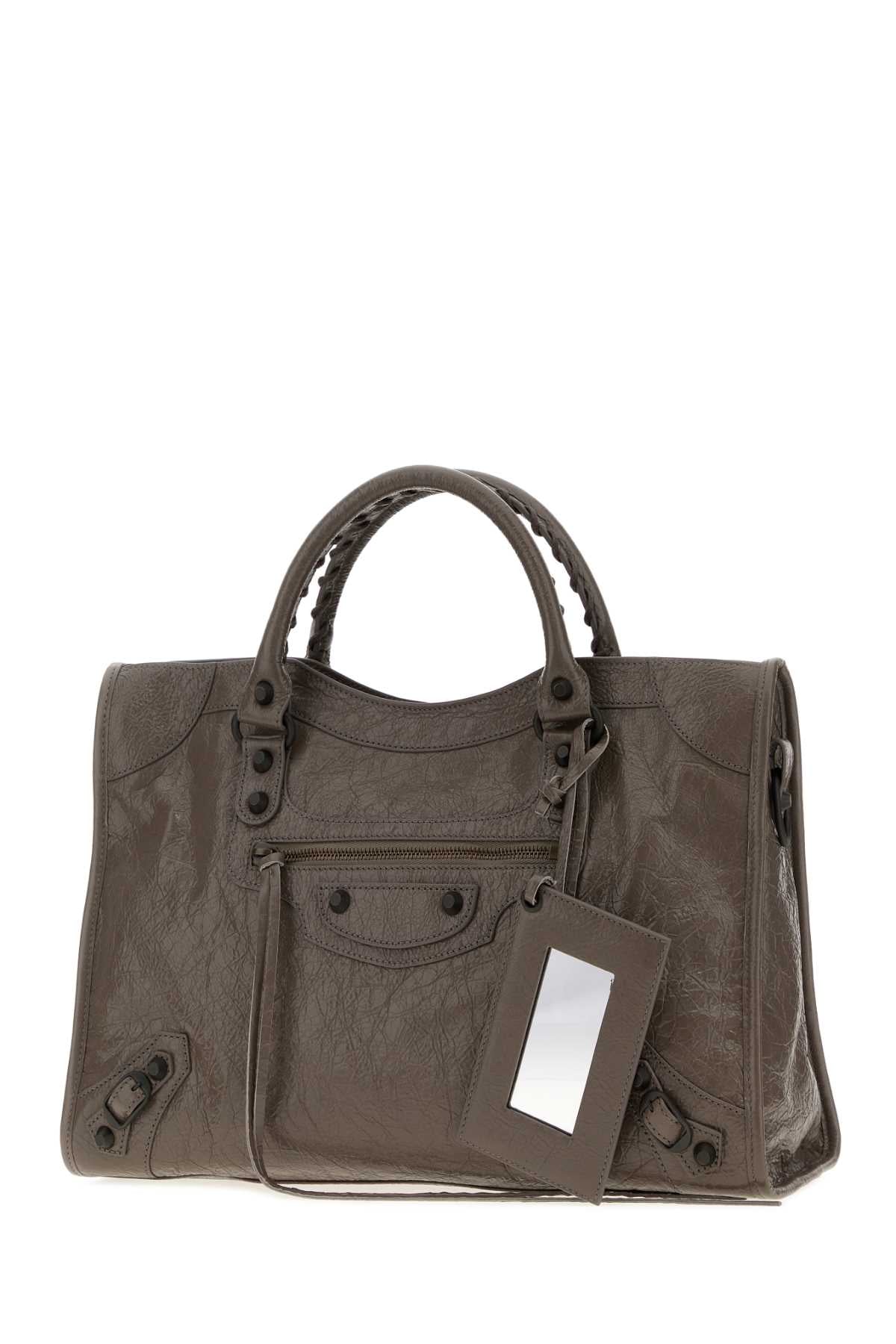 Balenciaga Women Mud Leather Medium Le City Handbag BALENCIAGA