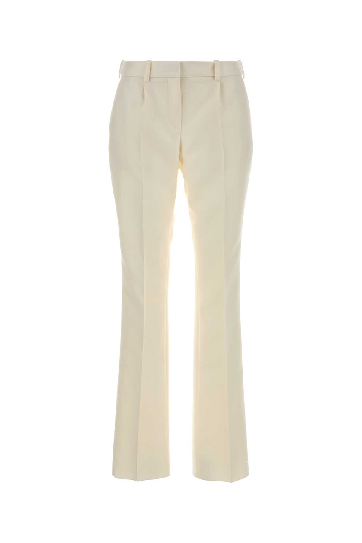 Balenciaga Women Ivory Wool Blend Pant BALENCIAGA