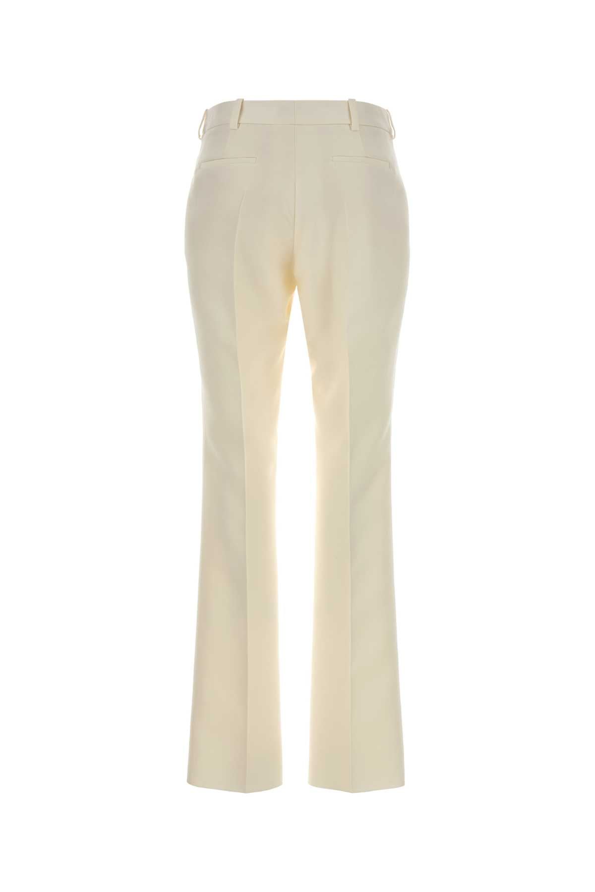 Balenciaga Women Ivory Wool Blend Pant BALENCIAGA