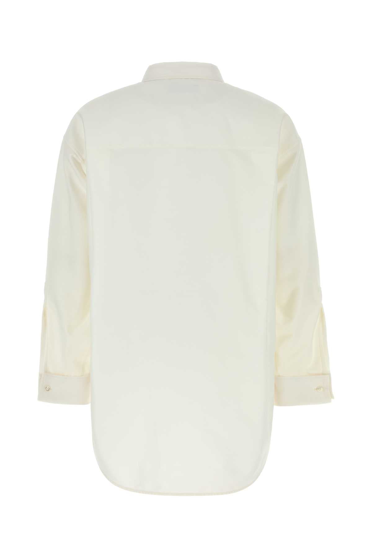 Balenciaga Women White Cotton Blend Shirt BALENCIAGA