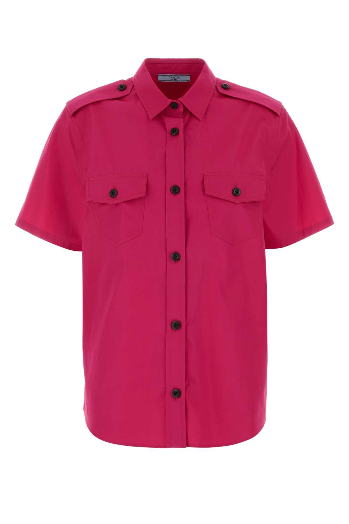 Prada Women Fuchsia Poplin Shirt PRADA