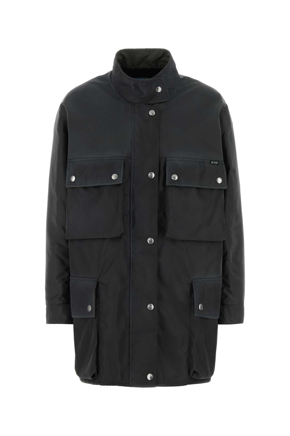 Prada Women Charcoal Re-Nylon Jacket PRADA