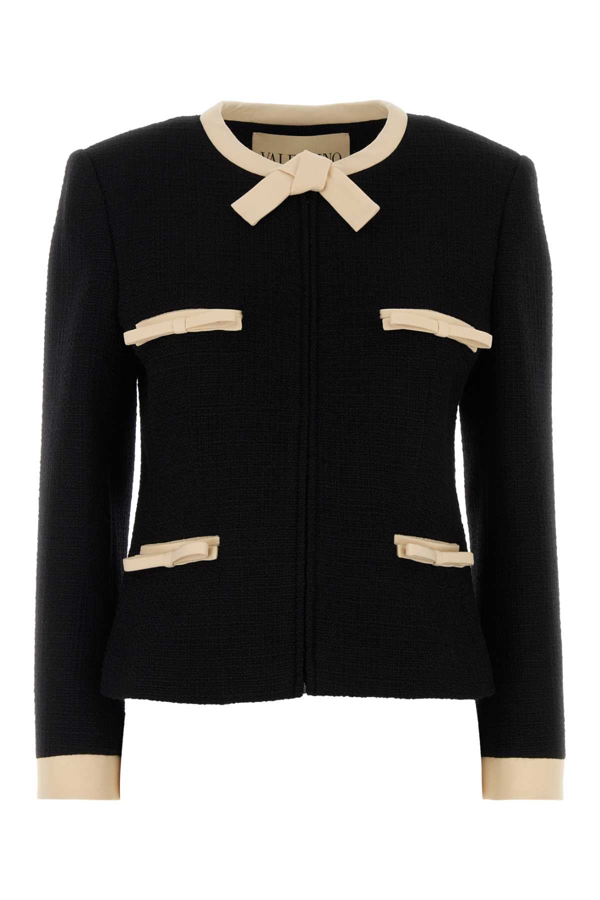 Valentino Garavani Women Black Tweed Blazer VALENTINO GARAVANI