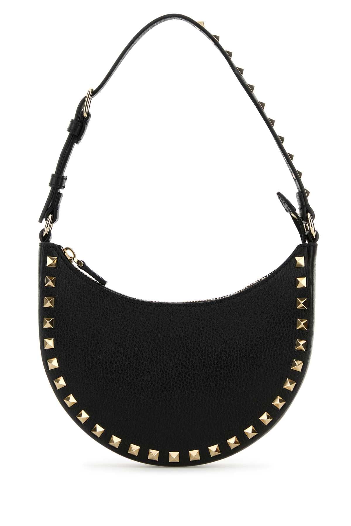 Valentino Garavani Women Black Leather Rockstud Handbag VALENTINO GARAVANI