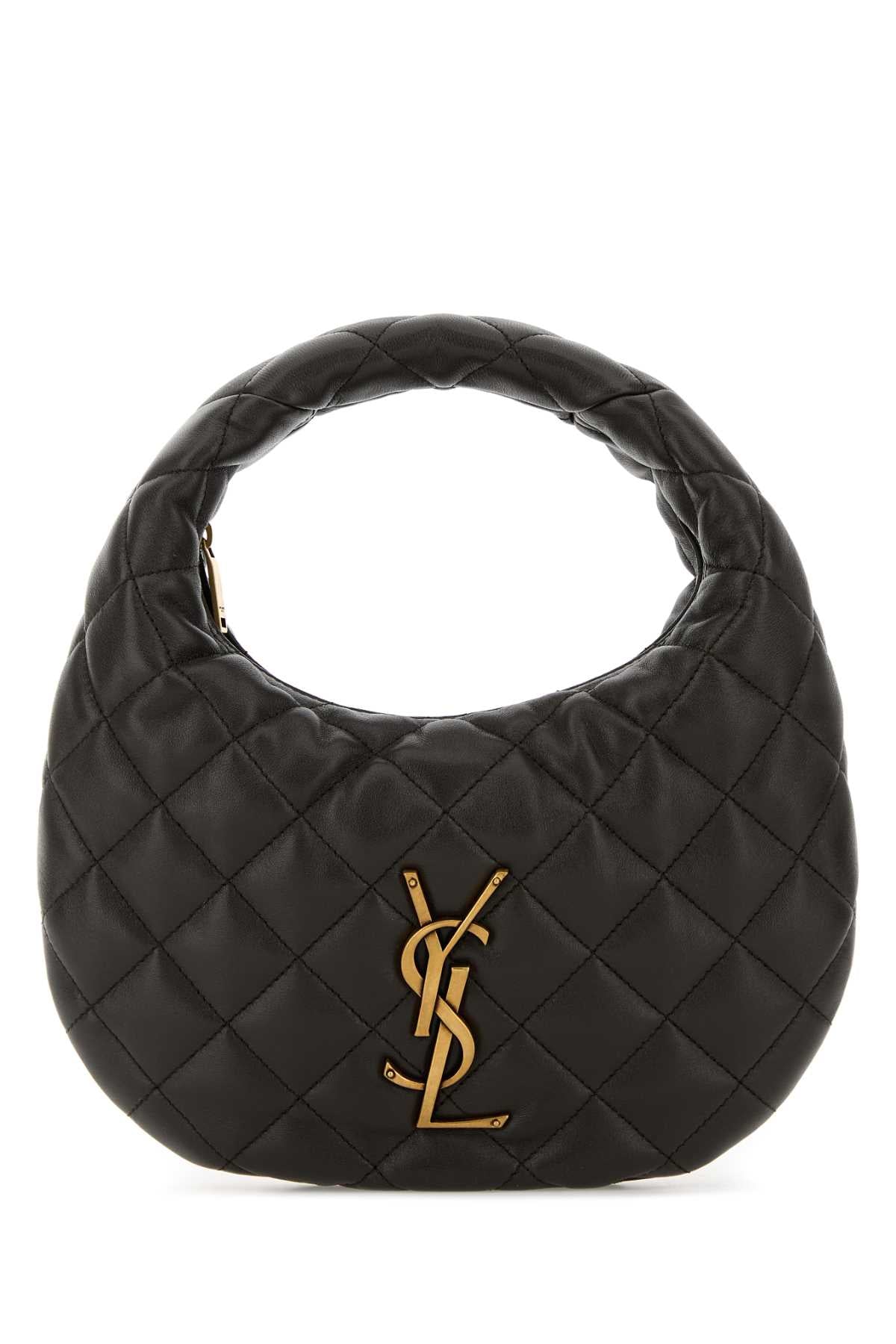 Saint Laurent Women Charcoal Nappa Leather Icarino Shoulder Bag SAINT LAURENT