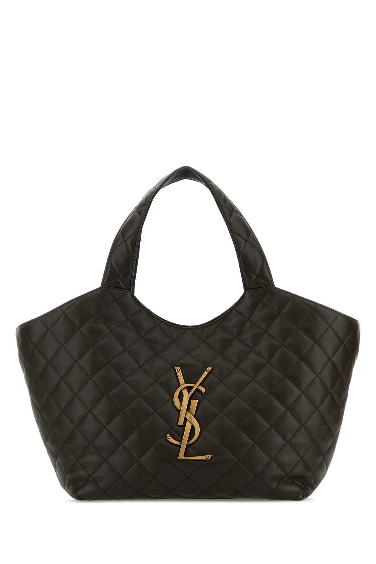Saint Laurent Women Charcoal Nappa Medium Icare Shopping Bag SAINT LAURENT