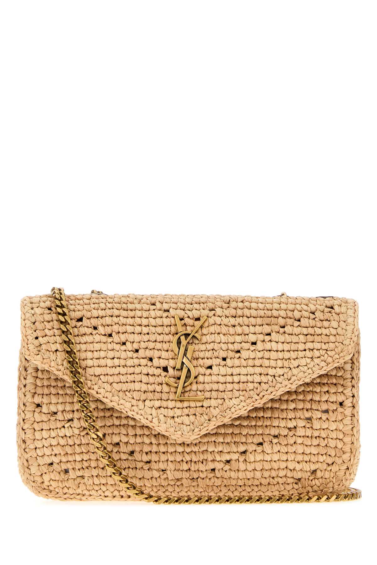 Saint Laurent Women Raffia Mini Loulou Shoulder Bag SAINT LAURENT