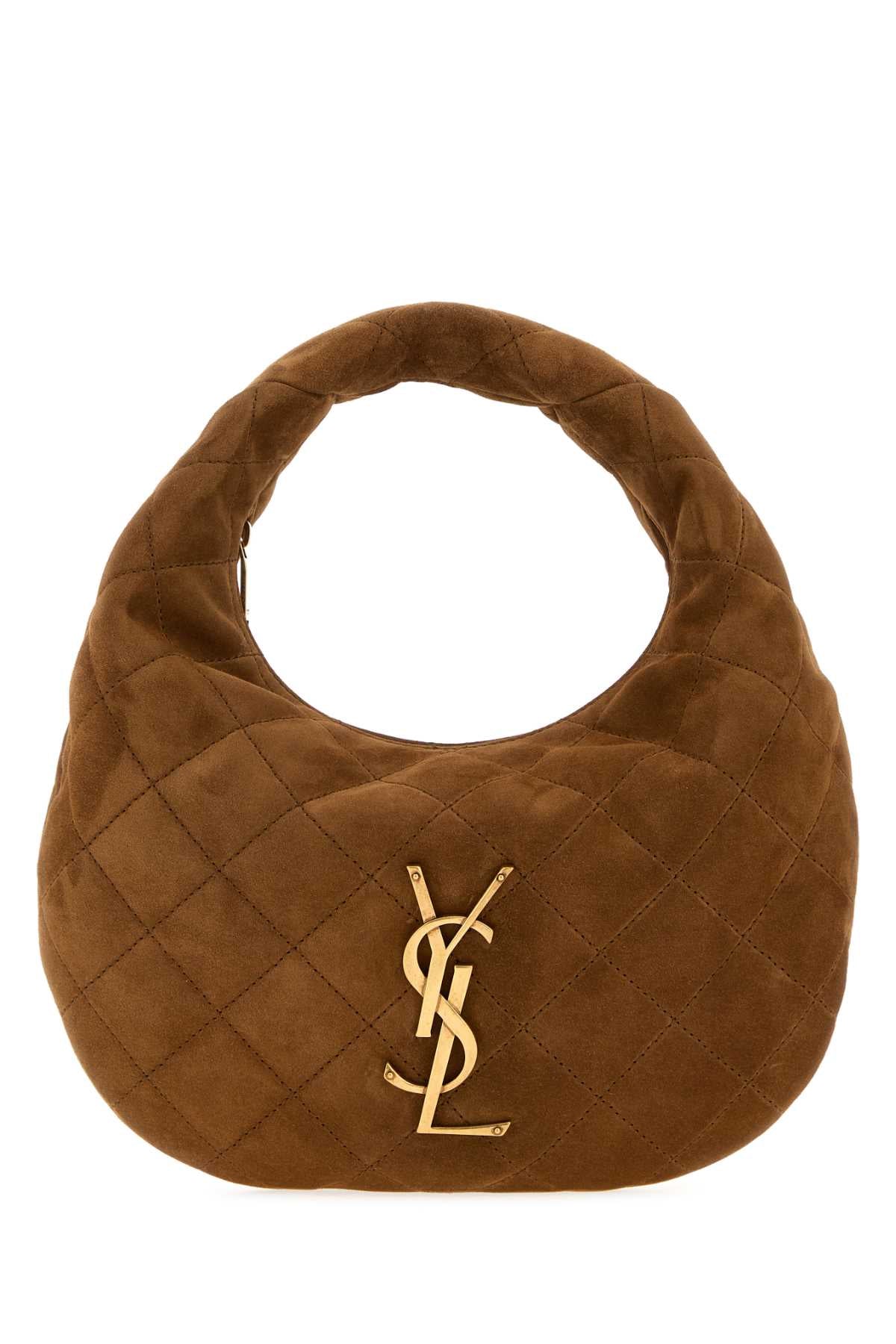 Saint Laurent Women Brown Suede Icarino Shoulder Bag SAINT LAURENT