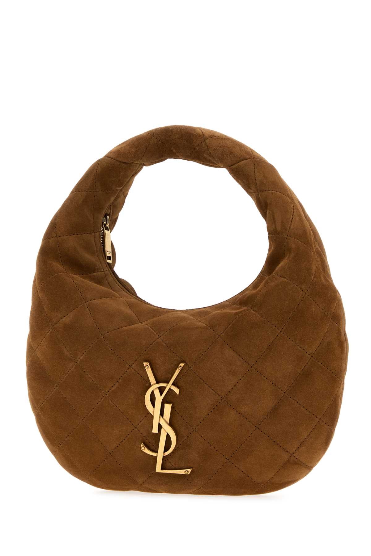 Saint Laurent Women Brown Suede Icarino Shoulder Bag SAINT LAURENT
