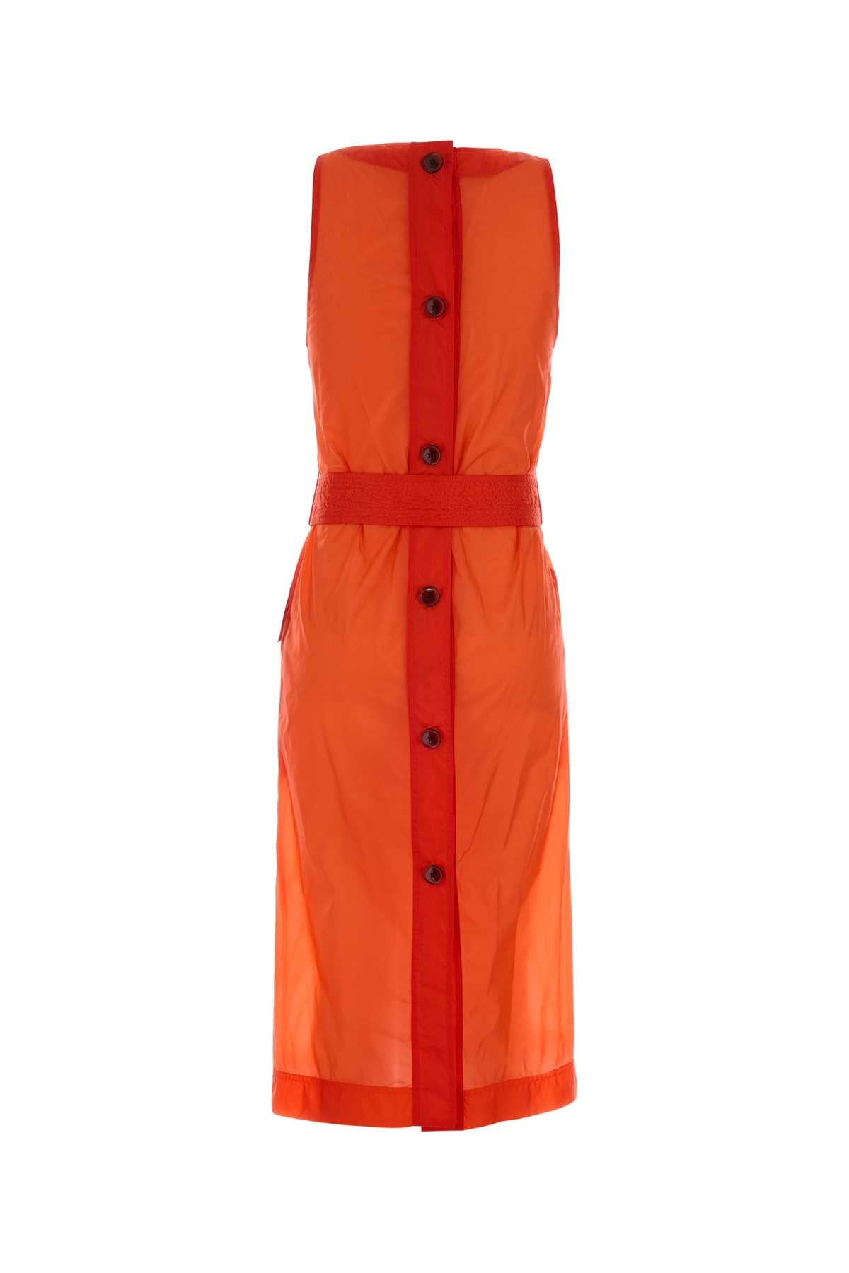 Saint Laurent Women Coral Nylon Dress SAINT LAURENT