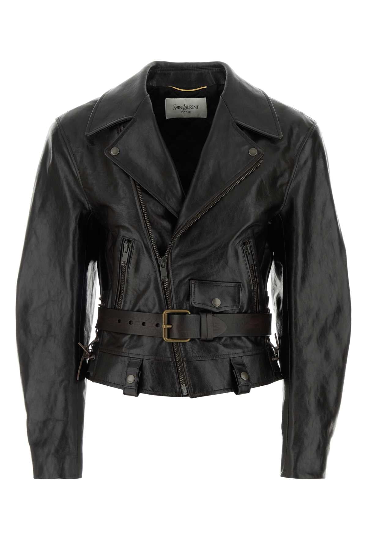 Saint Laurent Women Black Leather Jacket SAINT LAURENT