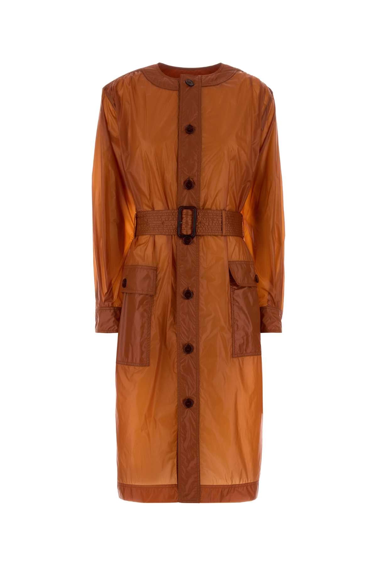 Saint Laurent Women Orange Nylon Dress SAINT LAURENT