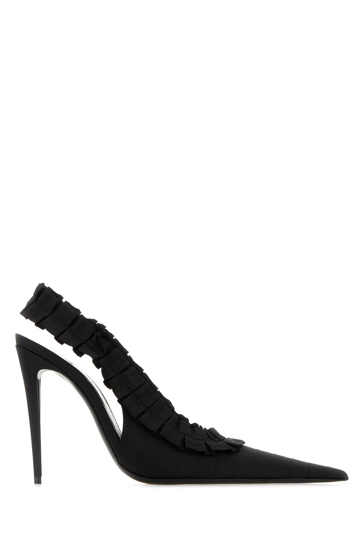 Saint Laurent Women Black Taffeta Madeleine Pumps SAINT LAURENT